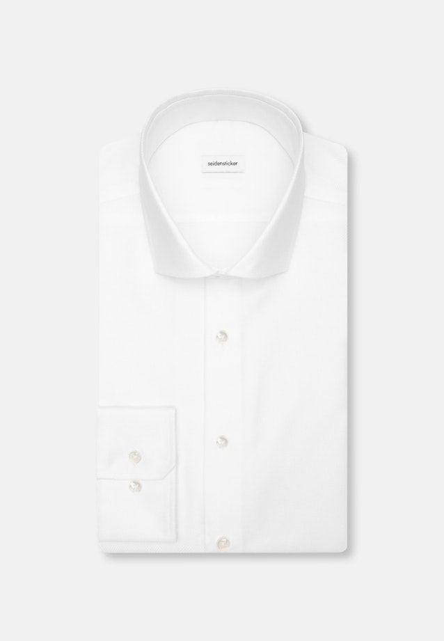 Shaped Business Hemd Fischgrat in Weiß |  Seidensticker Onlineshop