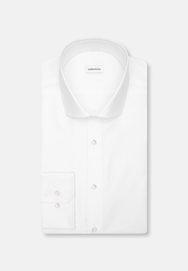 Shaped Business Hemd Fischgrat in Weiß | Seidensticker Onlineshop