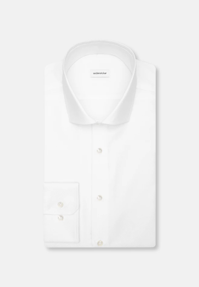 Shaped Chemise d'affaires Chevron dans Blanc | Boutique en ligne Seidensticker