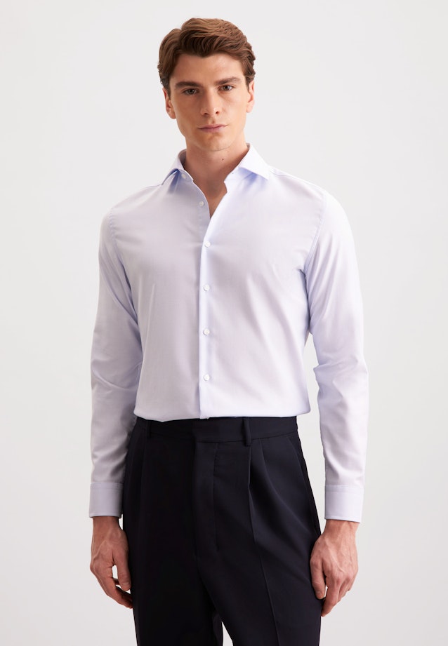 Shaped Business Hemd Fischgrat in Hellblau |  Seidensticker Onlineshop