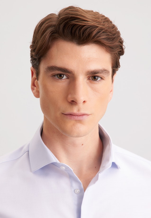 Shaped Business Hemd Fischgrat in Hellblau |  Seidensticker Onlineshop