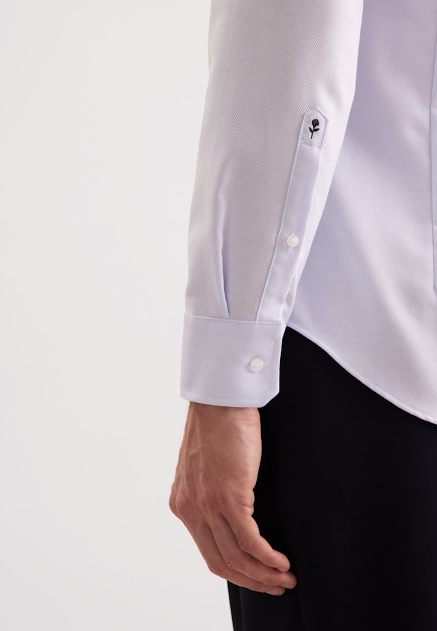 Shaped Business Hemd Fischgrat in Hellblau |  Seidensticker Onlineshop