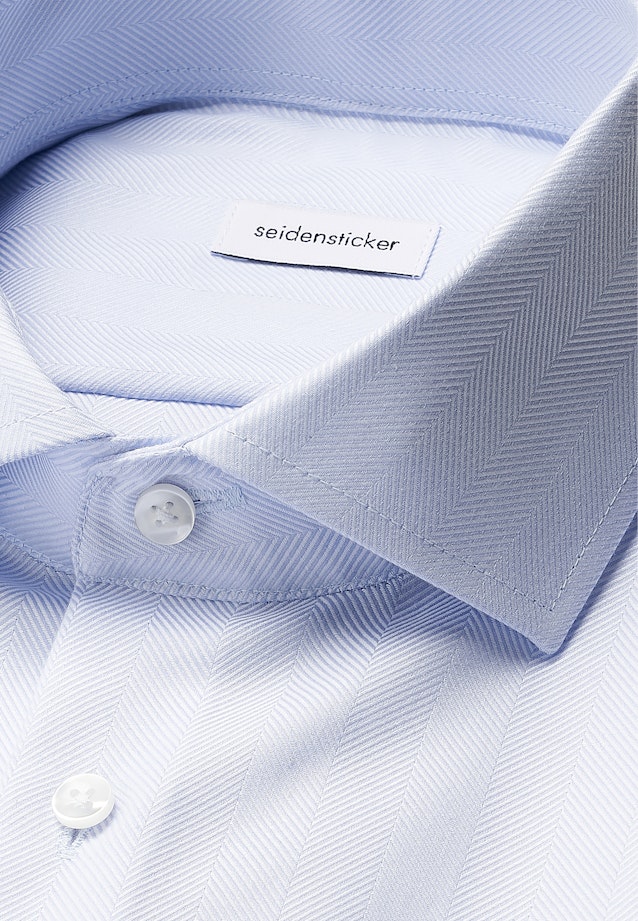 Shaped Business Hemd Fischgrat in Hellblau |  Seidensticker Onlineshop