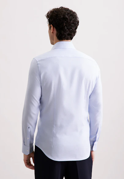 X-Slim Business Hemd Struktur in Mittelblau |  Seidensticker Onlineshop