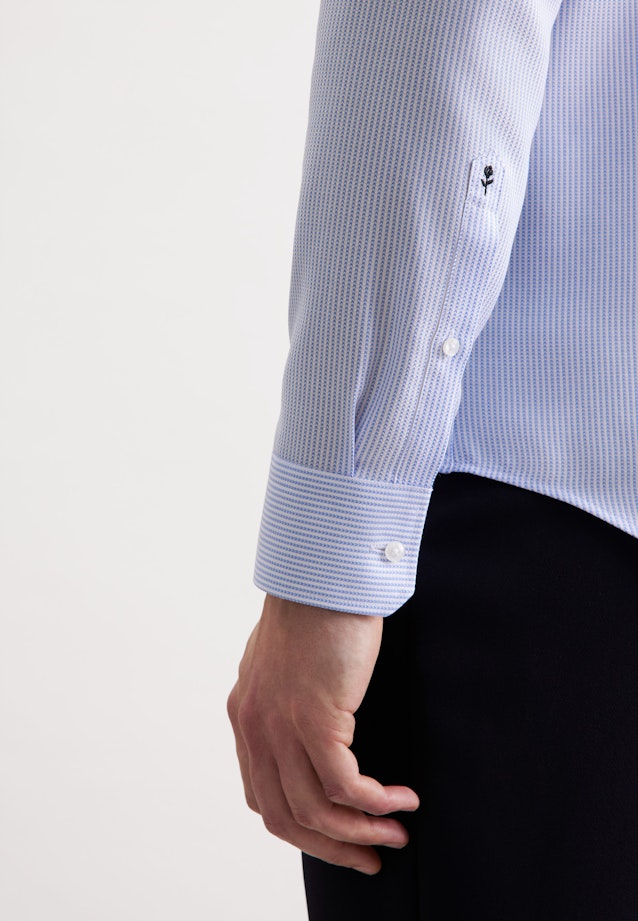 X-Slim Business Hemd Struktur in Mittelblau |  Seidensticker Onlineshop