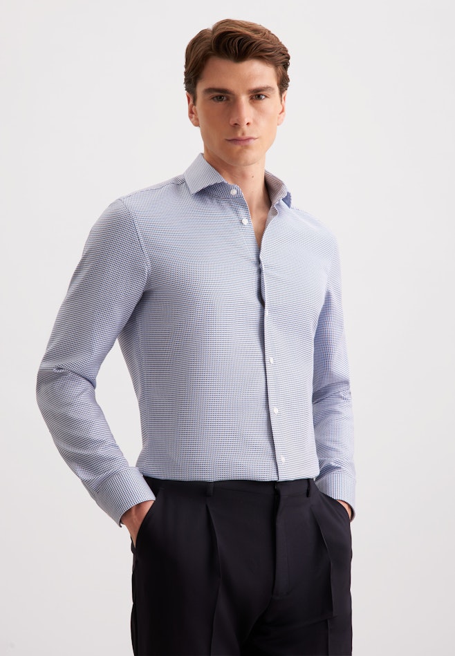 X-Slim Business Hemd Pepita in Dunkelblau | Seidensticker Onlineshop