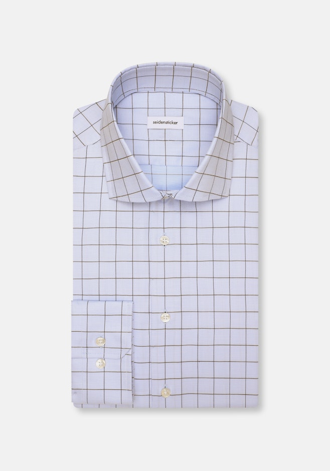 Shaped Chemise d'affaires carreaux dans Bleu Moyen | Boutique en ligne Seidensticker