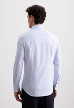 Shaped Business Hemd Gestreift in Mittelblau |  Seidensticker Onlineshop