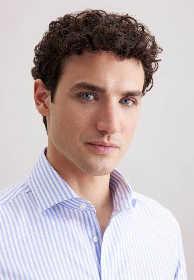 X-Slim Business shirt Stripes in Mittelblau |  Seidensticker Onlineshop