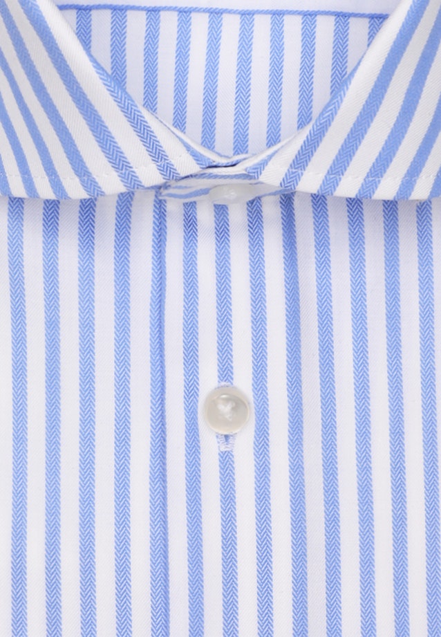 Comfort Business Hemd Gestreift in Mittelblau |  Seidensticker Onlineshop