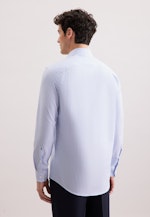 Comfort Business Hemd Gestreift in Mittelblau |  Seidensticker Onlineshop