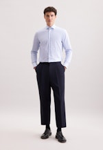 Comfort Chemise d'affaires Rayures in Bleu Moyen |  Seidensticker Onlineshop