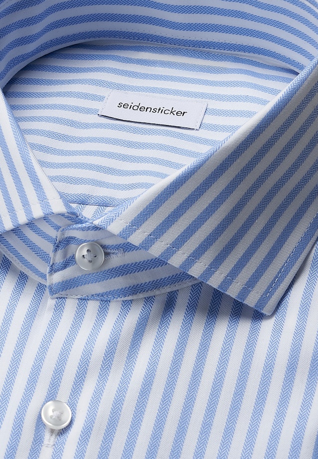 Comfort Business Hemd Gestreift in Mittelblau |  Seidensticker Onlineshop