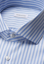 Comfort Business Hemd Gestreift in Mittelblau |  Seidensticker Onlineshop