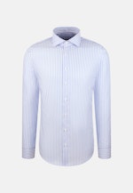 Comfort Business Hemd Gestreift in Mittelblau |  Seidensticker Onlineshop