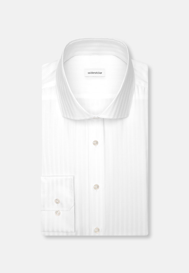 Shaped Business Hemd Gestreift in Weiß |  Seidensticker Onlineshop