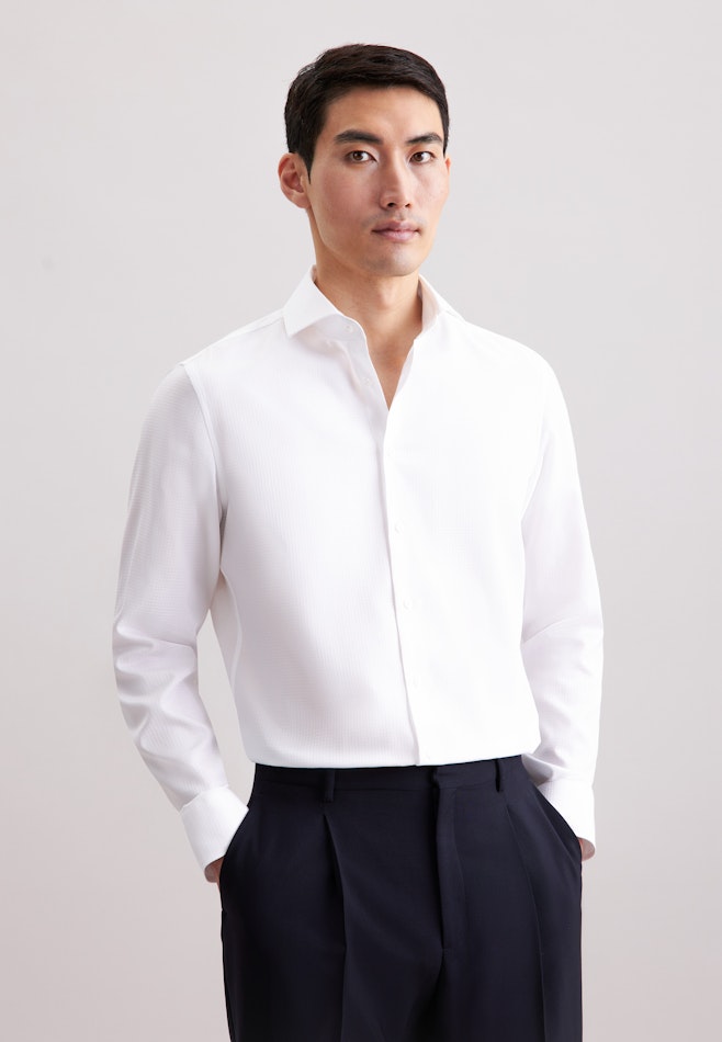 Shaped Business shirt Pepita in Weiß | Seidensticker online shop
