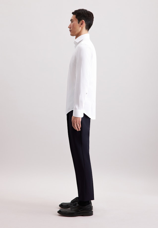 Shaped Business shirt Pepita in Weiß |  Seidensticker Onlineshop