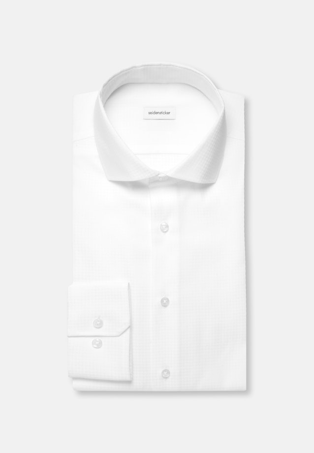 Shaped Business Hemd Pepita in Weiß |  Seidensticker Onlineshop