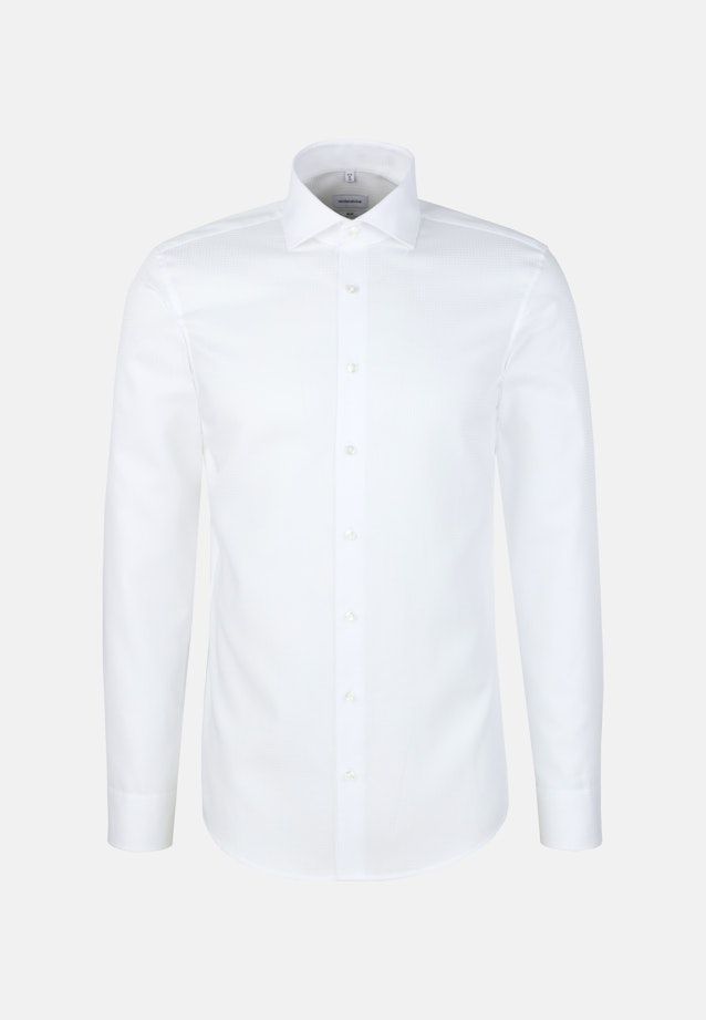Shaped Business shirt Pepita in Weiß |  Seidensticker Onlineshop