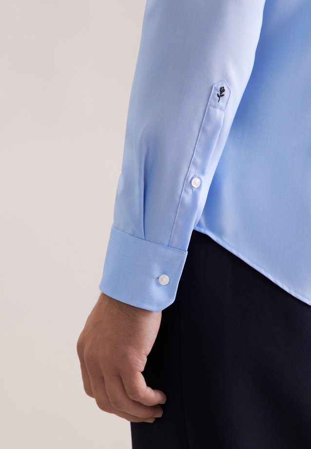 X-Slim Business Hemd Uni in Mittelblau |  Seidensticker Onlineshop