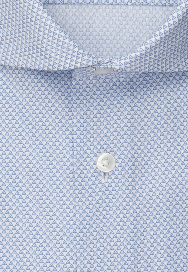 X-Slim Business shirt Print in Mittelblau |  Seidensticker Onlineshop
