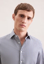 Shaped Flanellhemd Karo in Dunkelblau |  Seidensticker Onlineshop