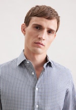 Shaped Chemise en flanelle carreaux in Bleu Foncé |  Seidensticker Onlineshop