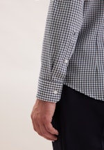 Shaped Flanellhemd Karo in Dunkelblau |  Seidensticker Onlineshop