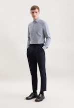 Shaped Chemise en flanelle carreaux in Bleu Foncé |  Seidensticker Onlineshop