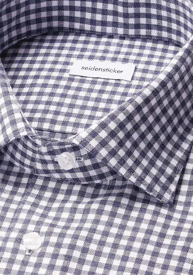 Shaped Chemise en flanelle carreaux dans Bleu Foncé | Boutique en ligne Seidensticker