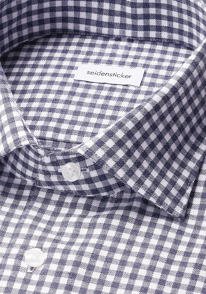 Shaped Chemise en flanelle carreaux dans Bleu Foncé | Boutique en ligne Seidensticker