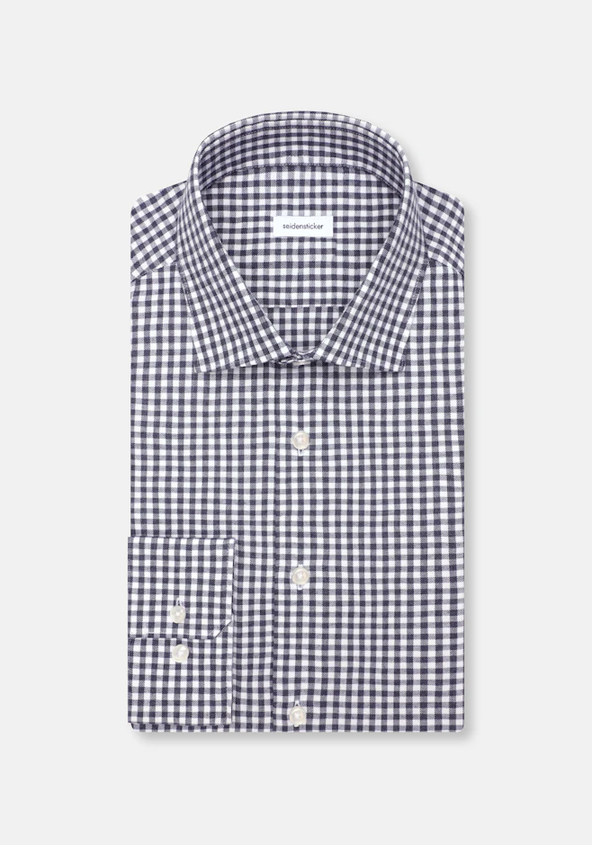 Shaped Chemise en flanelle carreaux dans Bleu Foncé | Boutique en ligne Seidensticker