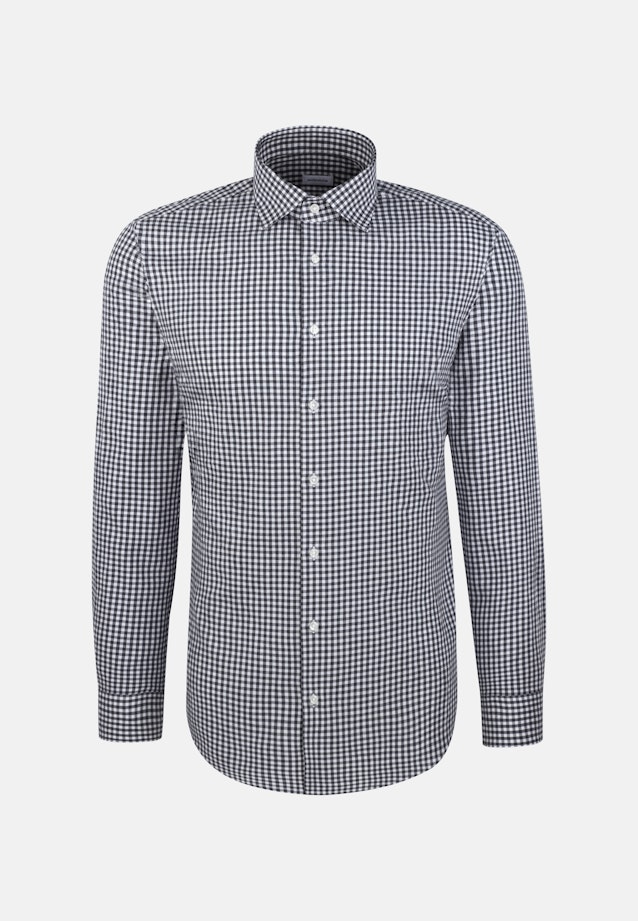 Shaped Chemise en flanelle carreaux in Bleu Foncé |  Seidensticker Onlineshop