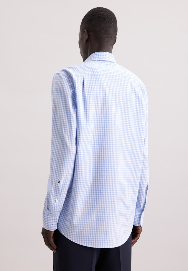Comfort Chemise en flanelle carreaux in Bleu Moyen |  Seidensticker Onlineshop