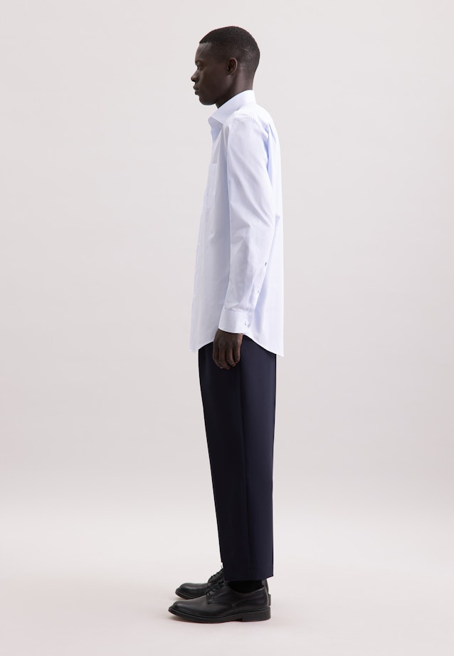 Regular Business shirt Print in Hellblau |  Seidensticker Onlineshop