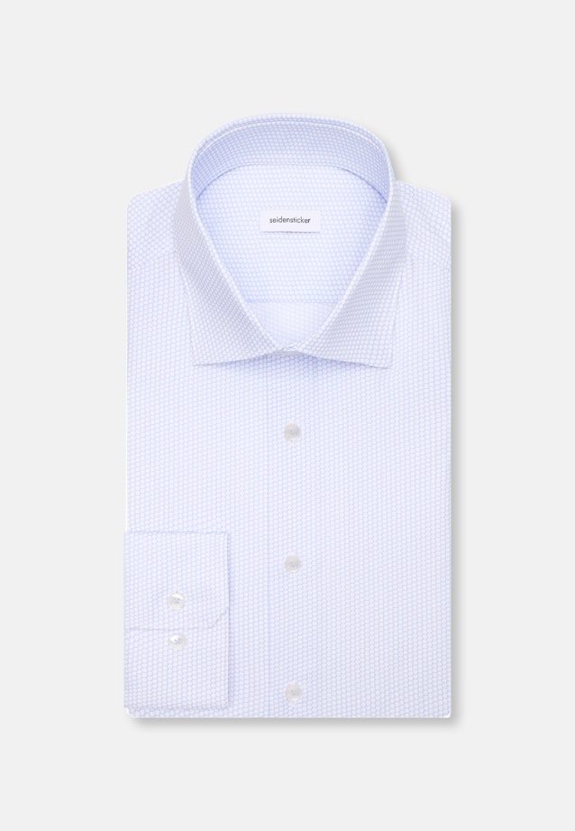 Regular Business shirt Print in Hellblau |  Seidensticker Onlineshop