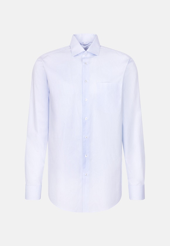 Regular Business shirt Print in Hellblau |  Seidensticker Onlineshop