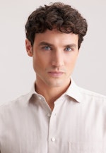 Regular Flanellhemd Fischgrat in Beige |  Seidensticker Onlineshop