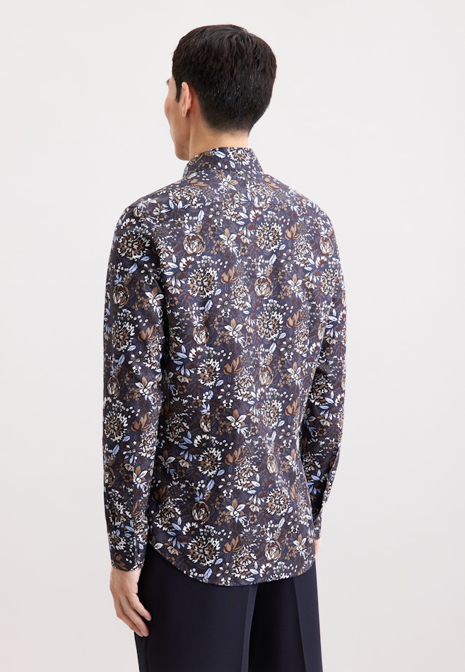 Shaped Business shirt Print in Braun | Seidensticker online shop