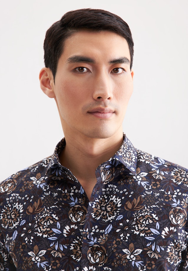 Shaped Business shirt Print in Braun |  Seidensticker Onlineshop