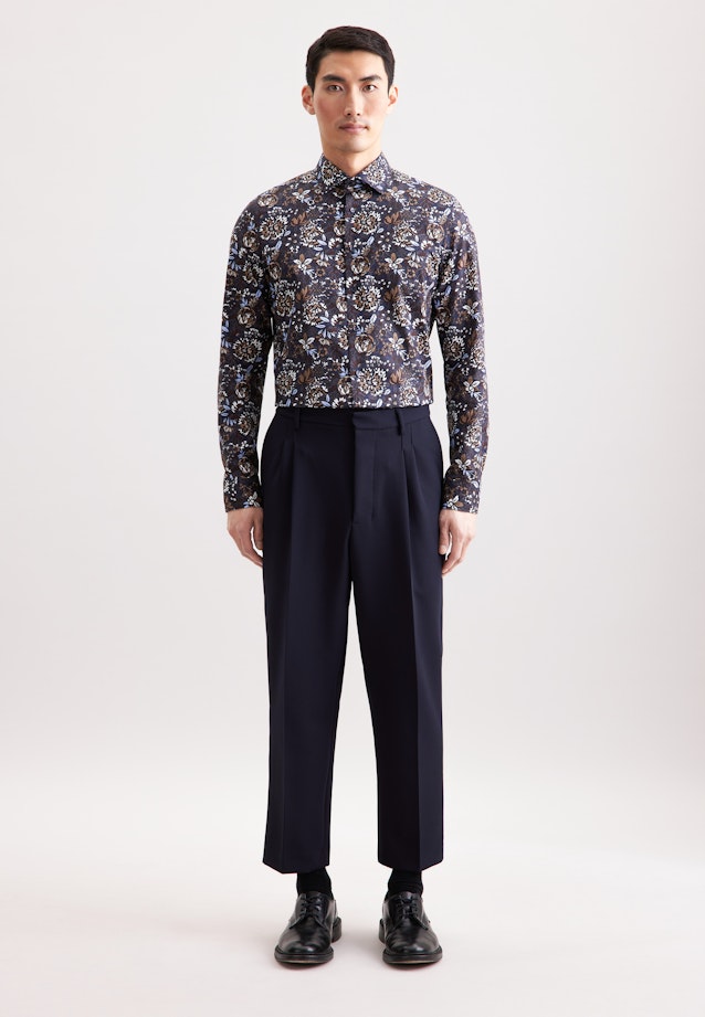Shaped Business shirt Print in Braun |  Seidensticker Onlineshop