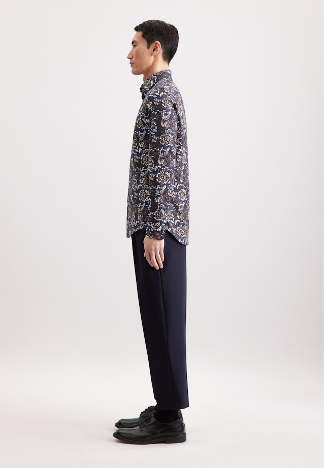 Shaped Business shirt Print in Braun |  Seidensticker Onlineshop