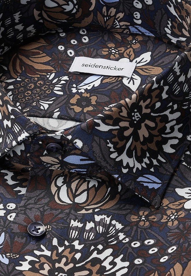 Shaped Business shirt Print in Braun | Seidensticker online shop