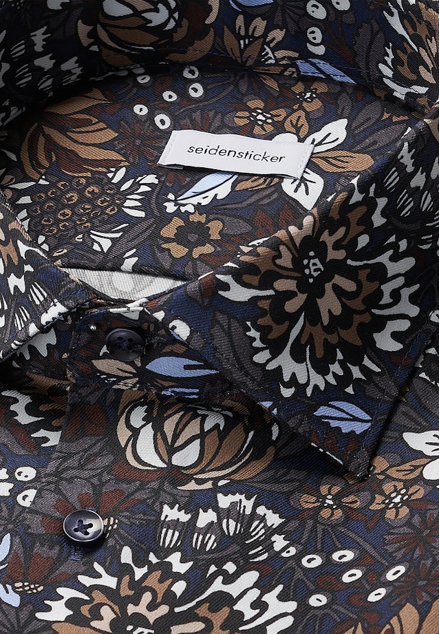 Shaped Business shirt Print in Braun |  Seidensticker Onlineshop