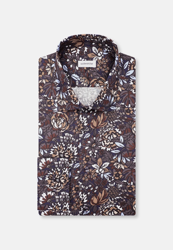 Shaped Chemise d'affaires Imprimé dans Marron | Boutique en ligne Seidensticker