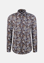 Shaped Business shirt Print in Braun |  Seidensticker Onlineshop