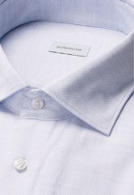 Regular Flanellhemd Struktur in Mittelblau |  Seidensticker Onlineshop