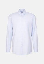 Regular Flanellhemd Struktur in Mittelblau |  Seidensticker Onlineshop