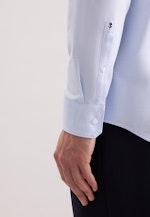 Comfort Flannel shirt Structure in Mittelblau |  Seidensticker Onlineshop